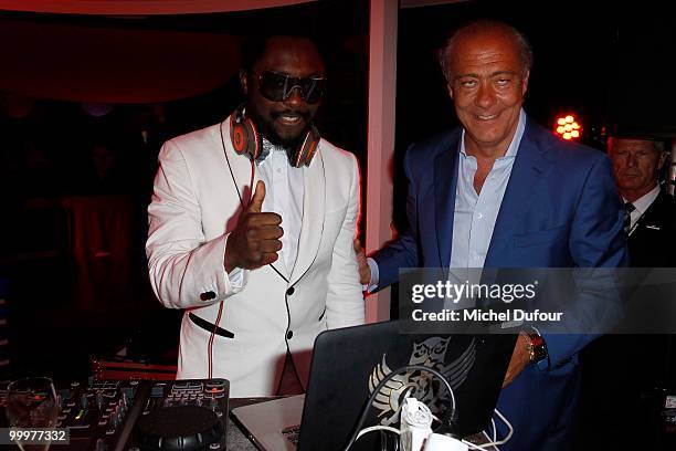 Will.i.am and Fawaz Gruosi attend the de Grisogono "Crazy Chic Evening" cocktail party at the Hotel Du Cap Eden Roc on May 18, 2010 in Antibes,...