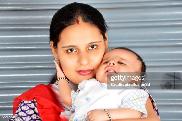 mother & child loving portrait - dupatta stock pictures, royalty-free photos & images