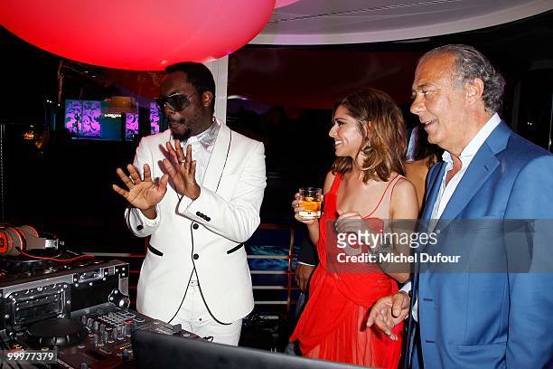 Will.i.am, Cheryl Cole and Fawaz Gruosi attend the de Grisogono "Crazy Chic Evening" cocktail party at the Hotel Du Cap Eden Roc on May 18, 2010 in...