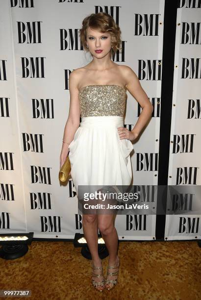 Taylor Swift attends BMI's 58th annual Pop Awards at the Beverly Wilshire Hotel on May 18, 2010 in Beverly Hills, California.