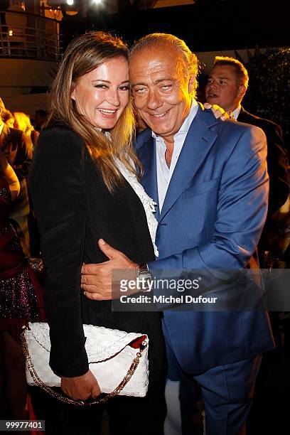 Eva Cavalli and Fawaz Gruosi attend the de Grisogono "Crazy Chic Evening" cocktail party at the Hotel Du Cap Eden Roc on May 18, 2010 in Antibes,...