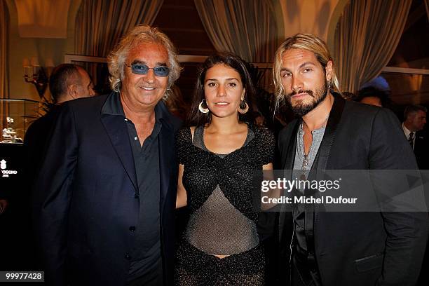 Flavio Briatore, Margherita Missoni and guest attend the de Grisogono "Crazy Chic Evening" cocktail party at the Hotel Du Cap Eden Roc on May 18,...