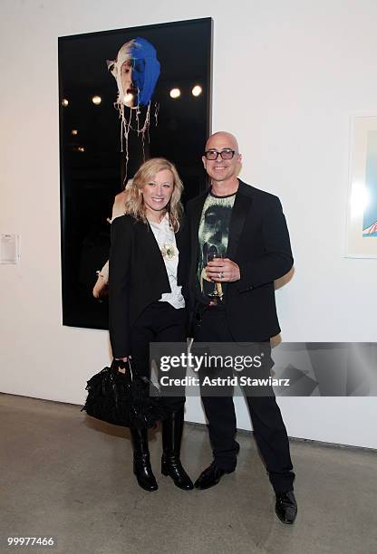 Artist Cindy Sherman and Stephen Petronio attend the Art for Stephen Petronio Company benefit and auction at Milk Gallery on May 18, 2010 in New York...