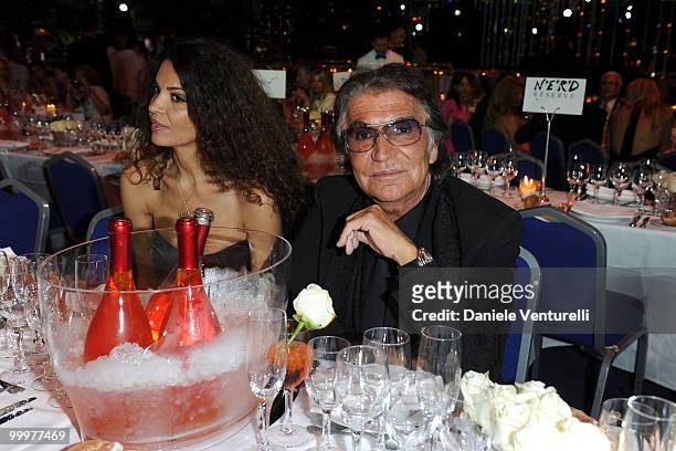 Afef Jnifen and Roberto Cavalli the World Music Awards 2010 at the Sporting Club on May 18, 2010 in Monte Carlo, Monaco.