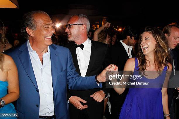 Fawaz Gruosi and Francesca Versace attend the de Grisogono "Crazy Chic Evening" cocktail party at the Hotel Du Cap Eden Roc on May 18, 2010 in...