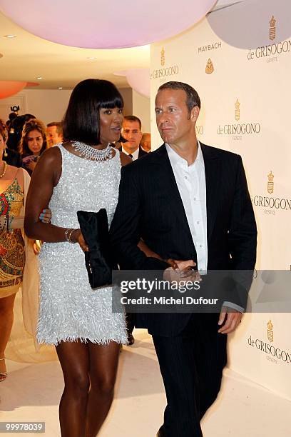 Naomi Campbell and Vladislav Doronin attend the de Grisogono party at the Hotel Du Cap on May 18, 2010 in Cap D'Antibes, France.