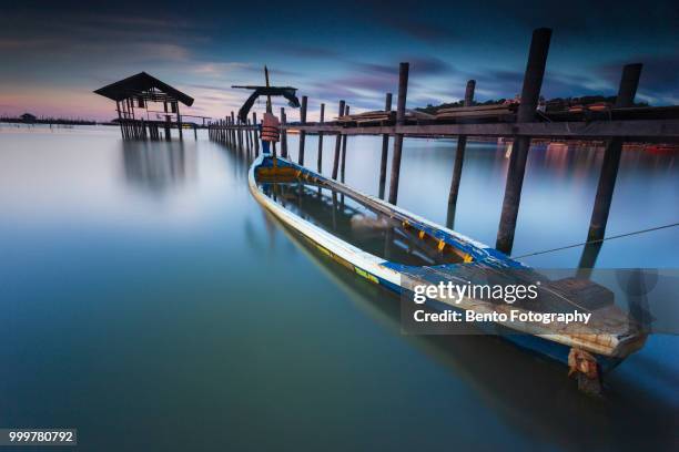 traditional thai floating boats in songkhla - songkhla province stock pictures, royalty-free photos & images