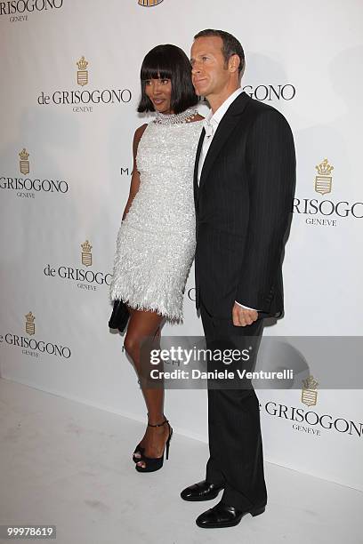 Model Naomi Campbell and Vladislav Doronin attend the de Grisogono party at the Hotel Du Cap on May 18, 2010 in Cap D'Antibes, France.