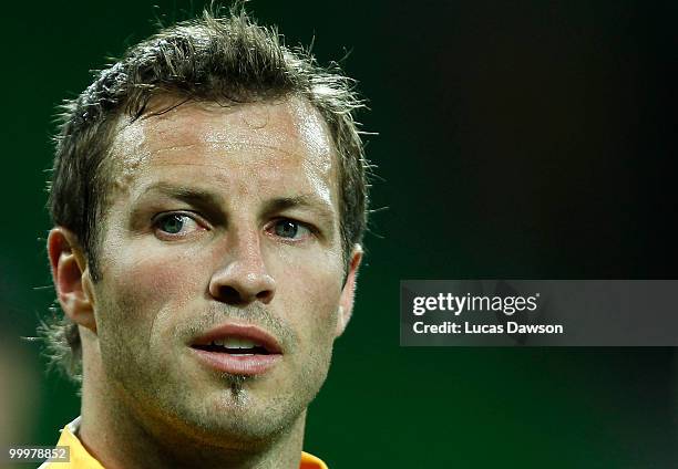 Lucas Neill of the Socceroos during an Australian Socceroos training session at AAMI Park on May 19, 2010 in Melbourne, Australia.