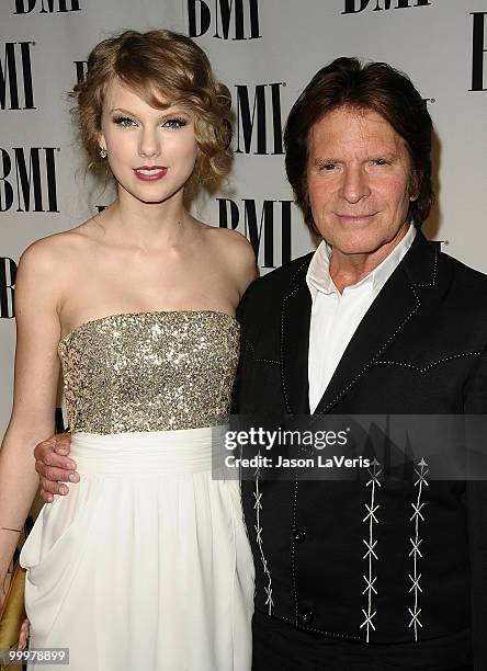 Taylor Swift and John Fogerty attend BMI's 58th annual Pop Awards at the Beverly Wilshire Hotel on May 18, 2010 in Beverly Hills, California.