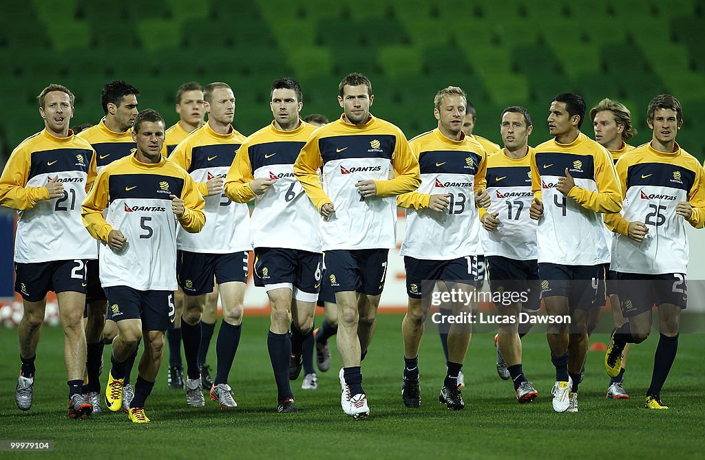 Socceroos Team Photo & Training Session