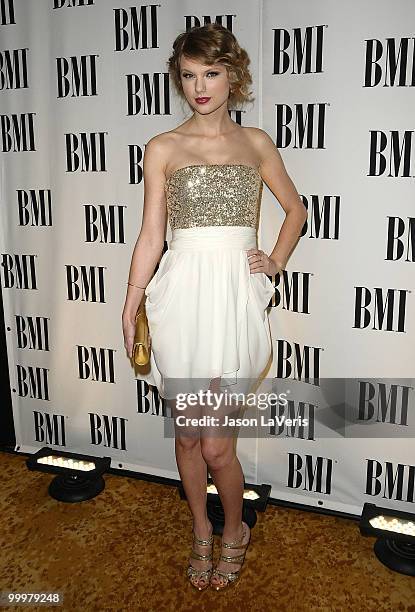 Taylor Swift attends BMI's 58th annual Pop Awards at the Beverly Wilshire Hotel on May 18, 2010 in Beverly Hills, California.