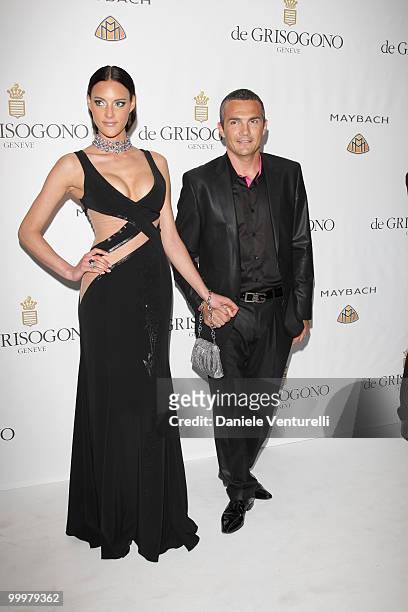 Jessica Sow and Richard Virenque attend the de Grisogono party at the Hotel Du Cap on May 18, 2010 in Cap D'Antibes, France.