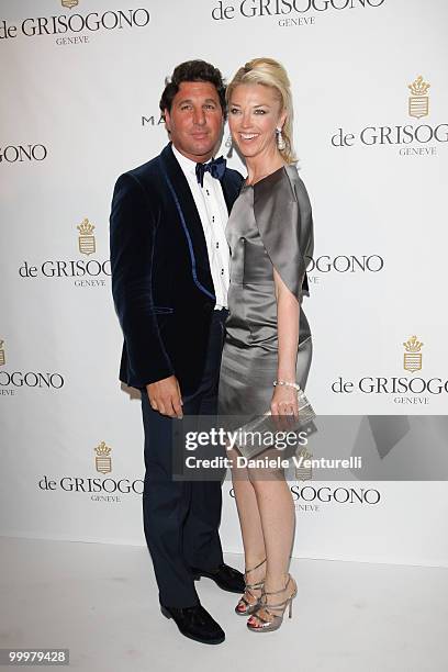 Giorgio Veroni and Tamara Beckwith attend the de Grisogono party at the Hotel Du Cap on May 18, 2010 in Cap D'Antibes, France.