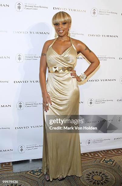 Musical artist Mary J. Blige attends the 3rd Annual Society Of Memorial Sloan-Kettering Cancer Center's Spring Ball at The Pierre Hotel on May 18,...