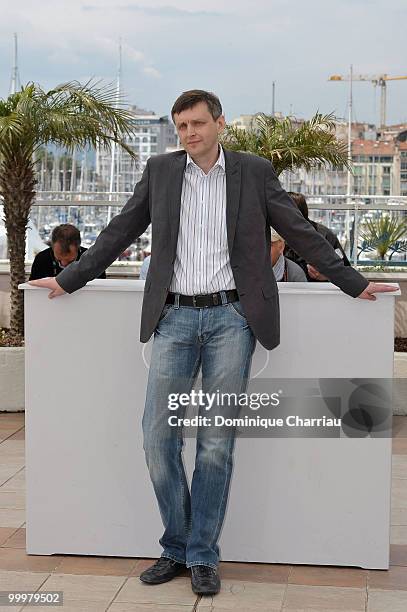 Director Sergei Loznitsa attends the 'My Joy' Photo Call held at the Palais des Festivals during the 63rd Annual International Cannes Film Festival...