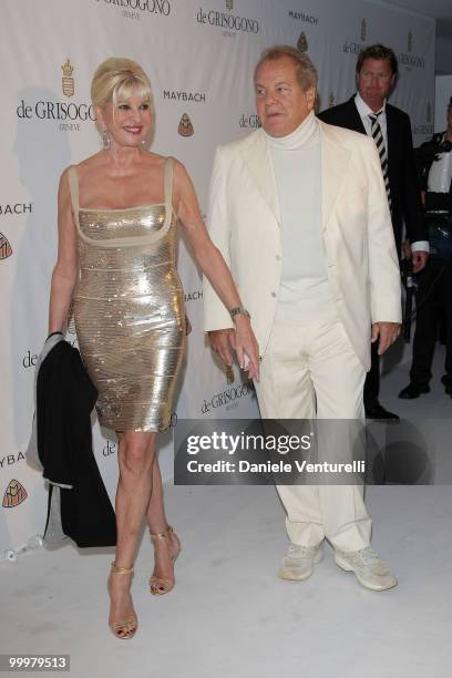 Ivana Trump and Massimo Gargia attend the de Grisogono party at the Hotel Du Cap on May 18, 2010 in Cap D'Antibes, France.