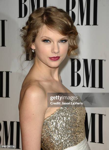 Taylor Swift attends BMI's 58th annual Pop Awards at the Beverly Wilshire Hotel on May 18, 2010 in Beverly Hills, California.