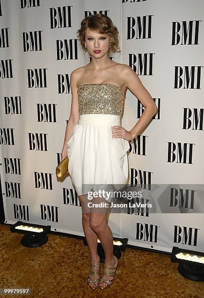 Taylor Swift attends BMI's 58th annual Pop Awards at the Beverly Wilshire Hotel on May 18, 2010 in Beverly Hills, California.