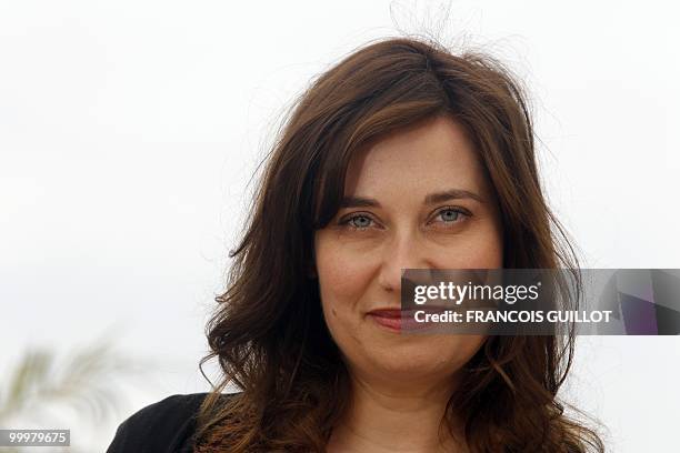 Cinefondation jury member French actress Emanuelle Devos poses during the photocall of the Cinefondation Jury at the 63rd Cannes Film Festival on May...