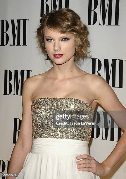 Taylor Swift attends BMI's 58th annual Pop Awards at the Beverly Wilshire Hotel on May 18, 2010 in Beverly Hills, California.