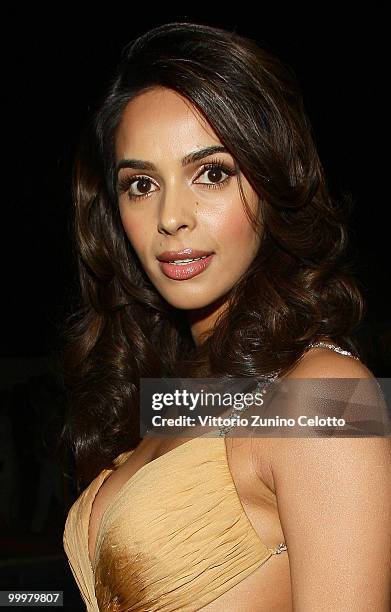 Actress Mallika Sherawat attends Belstaff Hosts 'Blue Valentine' After-Party at Palais Stephanie during the 63rd Annual Cannes Film Festival on May...