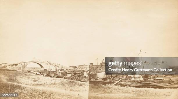 Mitriahchion Bridge over the Grand Canal near Soochow , China, where Colonel 'Chinese' Gordon's officers used to meeting the Europeans serving with...