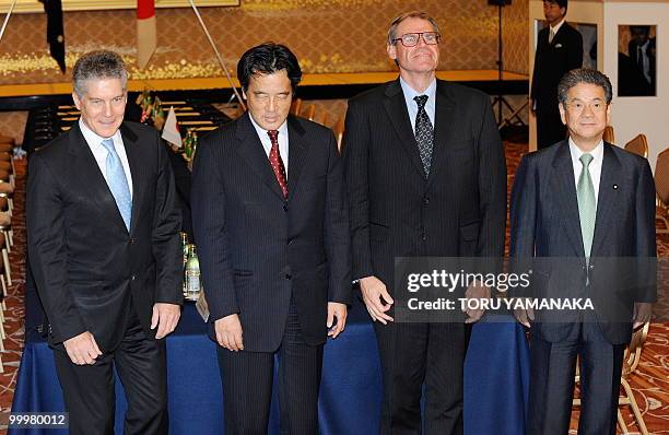 Australian Foreign Minister Stephen Smith , Japanese Foreign Minister Katsuya Okada , Australian Defence Minister John Faulkner and Japanese Defence...