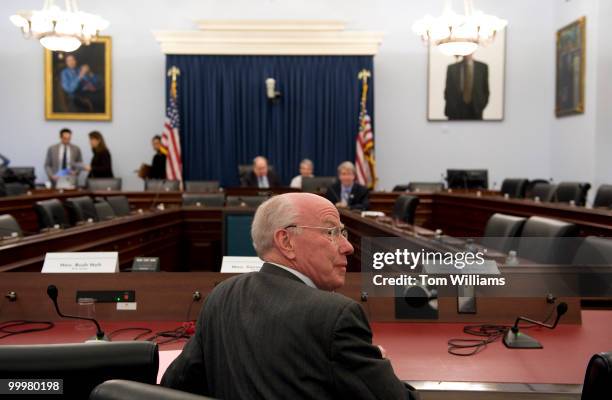 Rep. Vernon Ehlers, R-Mich., prepares to make an opening statement at the Member's Day hearing to hear testimony from members on their principal...