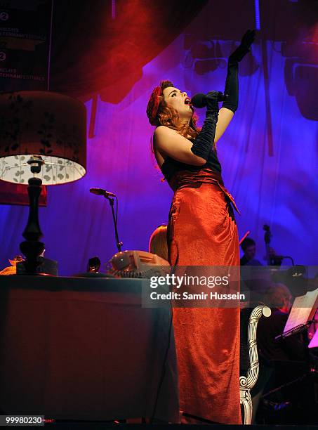 Paloma Faith performs at the Cheltenham Jazz Festival on May 3, 2010 in Cheltenham, England.