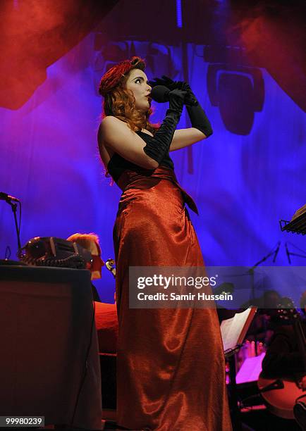 Paloma Faith performs at the Cheltenham Jazz Festival on May 3, 2010 in Cheltenham, England.