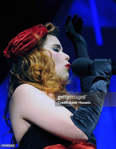 Paloma Faith performs at the Cheltenham Jazz Festival on May 3, 2010 in Cheltenham, England.