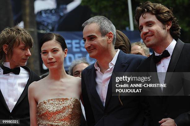 Christoph Bach, Austrian actress Nora Von Waldstatten, French director Olivier Assayas and Venezuelian born actor Edgar Ramirez arrive for the...