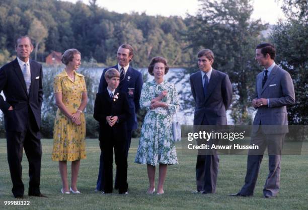 Prince Philip, Duke of Edinburgh, Princess Anne, Princess Royal, Mark Phillips, Prince Edward, Earl of Wessex, Queen Elizabeth ll, Prince Andrew and...