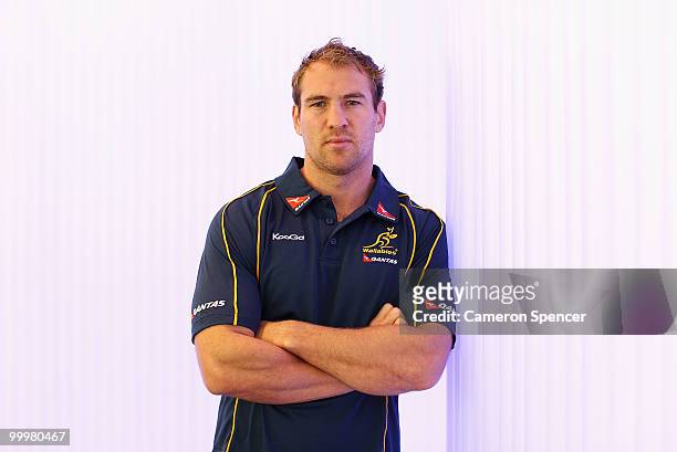 Wallabies captain Rocky Elsom poses for a portrait during an Australian Wallabies photocall at Sydney City Lexus on May 19, 2010 in Sydney, Australia.