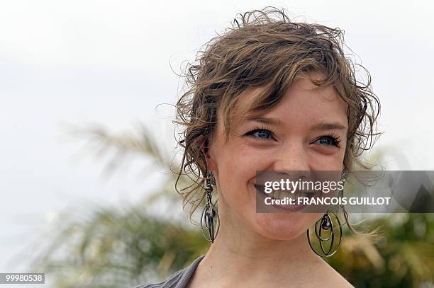 Actress Olga Shuvalova poses during the photocall of "Schastye Moe" presented in competition at the 63rd Cannes Film Festival on May 19, 2010 in...