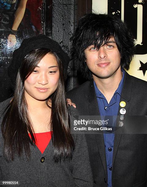 Jenna Ushkowitz and Billie Joe Armstrong of Green Day attend a performance of "American Idiot" on Broadway at The St James Theater on May 18, 2010 in...