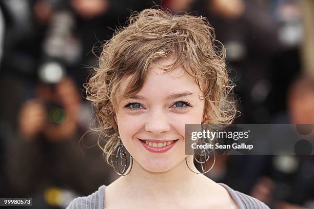 Actress Olga Shuvalova attends the "My Joy" Photocall at the Palais des Festivals during the 63rd Annual Cannes Film Festival on May 19, 2010 in...