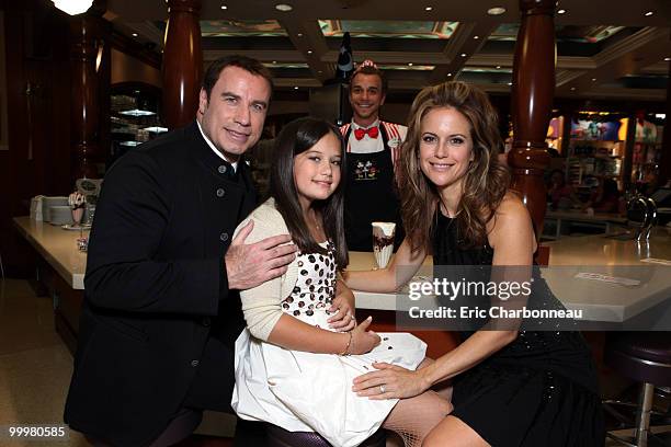 John Travolta, Ella Bleu Travolta and Kelly Preston at the World Premiere Walt Disney Pictures "Old Dogs" on November 09, 2009 at the El Capitan...