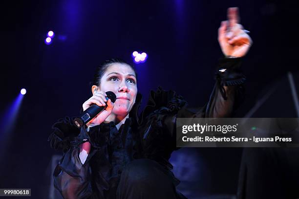 Italian vocalist Elisa perform her concert "Heart" at Futurshow Station on May 18, 2010 in Bologna, Italy.