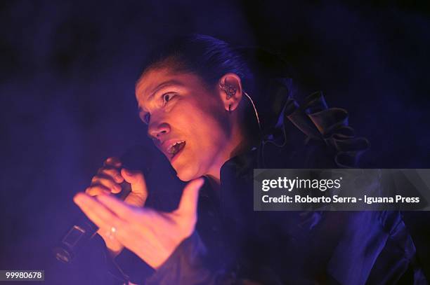 Italian vocalist Elisa perform her concert "Heart" at Futurshow Station on May 18, 2010 in Bologna, Italy.