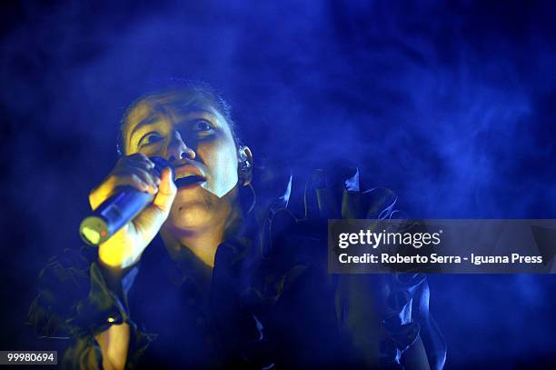 Italian vocalist Elisa perform her concert "Heart" at Futurshow Station on May 18, 2010 in Bologna, Italy.