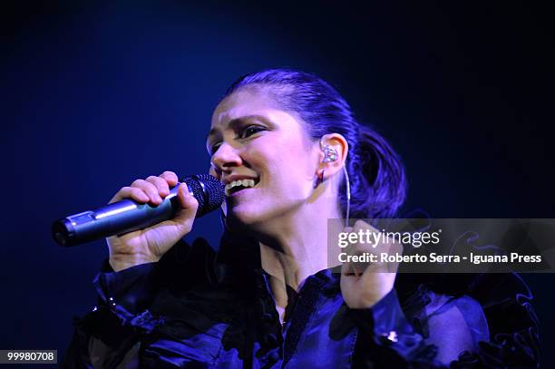 Italian vocalist Elisa perform her concert "Heart" at Futurshow Station on May 18, 2010 in Bologna, Italy.