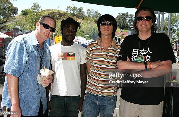 Kele Okereke and Matt Tong of Bloc Party with Kevin & Bean from KROQ