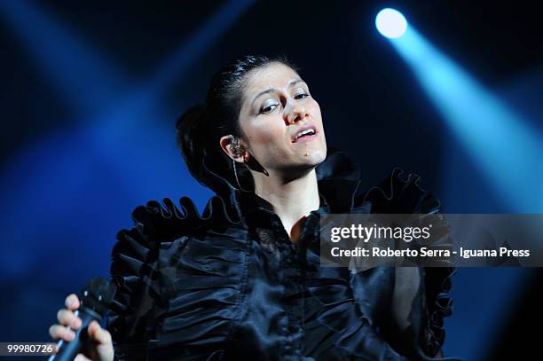 Italian vocalist Elisa perform her concert "Heart" at Futurshow Station on May 18, 2010 in Bologna, Italy.