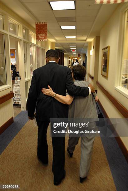 Former Congressmen and head of the NAACP, Kweisi Mfume running for the U.S. Senate in Maryland meets with residents of Riderwood Retirement...