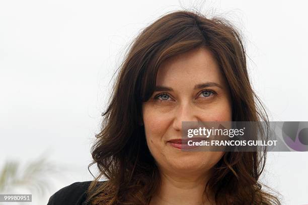 French actress Emanuelle Devos poses during the photocall of the Cinefondation Jury at the 63rd Cannes Film Festival on May 19, 2010 in Cannes. AFP...