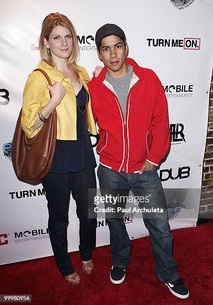 Actor Jeremy Ray Valdez & his wife Kelly Valdez arrive at The All-American Rejects world premiere of "Turn Me On 3" at cinespace on May 18, 2010 in...