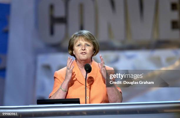 Karen Thurman, D-Fla., during her speech at the Staples Center in Los Angeles California.