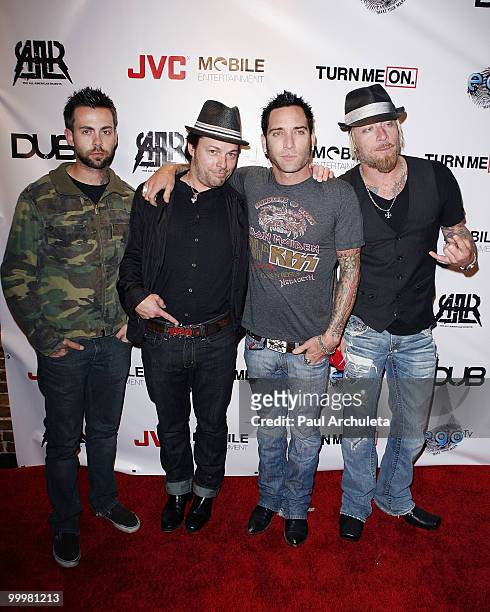 Rock band Lit arrives at The All-American Rejects world premiere of "Turn Me On 3" at cinespace on May 18, 2010 in Hollywood, California.